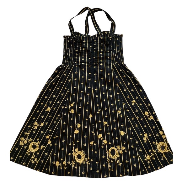 Moulinette Soeurs Dresses & Skirts - Anthropologie Moulinette Soeurs Dress Sz 6 Embroidered Floral Striped Fit Flare